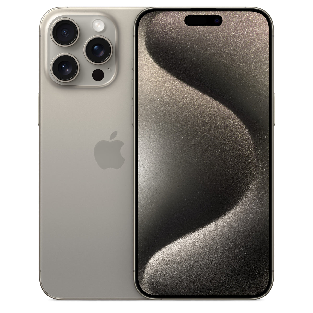 iPhone 15 Pro Max - Open Box Natural Titanium, back and front