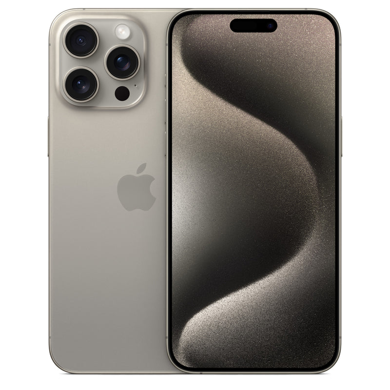 iPhone 15 Pro Max - Open Box Natural Titanium, back and front