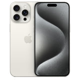 iPhone 15 Pro Max - Open Box White Titanium, back and front