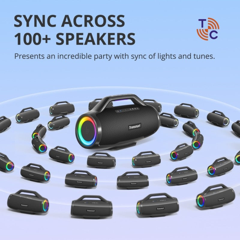 Tronsmart Bang Max 130W Portable Party Speaker With Built in Power bank and Customized LED, up to 24 hours playtime