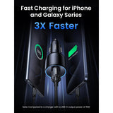 UGREEN 130W 3-Port Ultra-Fast Car Charger – Premium Build + 100W Cable for MacBook, Laptops, Tablets & Phones - EC705 55511