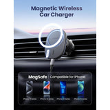 UGREEN 2-in-1 Magnetic Wireless Car Charger – 15W Fast Charging, Dashboard & Air Vent Mount - CD345 15120