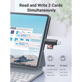 UGREEN 2-in-1 USB 3.0 & USB-C SD Card Reader – High-Speed Dual Card Transfer, Compact - CM304 80191