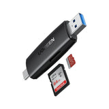 UGREEN 2-in-1 USB 3.0 & USB-C SD Card Reader – High-Speed Dual Card Transfer, Compact - CM304 80191