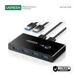 UGREEN 2 In 4 Out USB 3.0 Switch Box (2 PCs share 4 USB Devices), Fast Transfer Speed up to 5Gbps - US126 30768