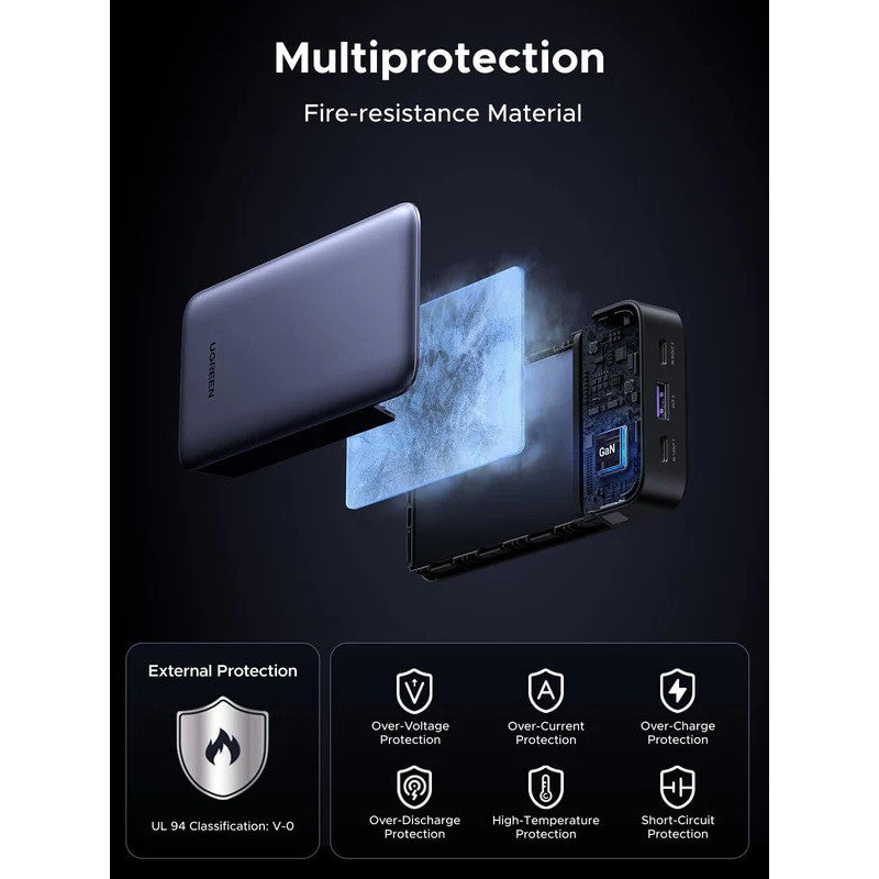 UGREEN 20000mAh 30W Power Bank, Dual Ports, LED Display, Trickle Charging & Multi-Protection Safety - PB532 55989B