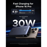 UGREEN 20000mAh 30W Power Bank, Dual Ports, LED Display, Trickle Charging & Multi-Protection Safety - PB532 55989B