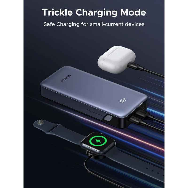 UGREEN 20000mAh 30W Power Bank, Dual Ports, LED Display, Trickle Charging & Multi-Protection Safety - PB532 55989B