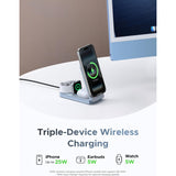 UGREEN 25W Qi2 Magflow 3in1 Wireless Charger, Fast Charging for iPhones & Apple Watch, Ultra-Compact Travel Station - W757 65901