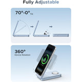 UGREEN 25W Qi2 Magflow 3in1 Wireless Charger, Fast Charging for iPhones & Apple Watch, Ultra-Compact Travel Station - W757 65901