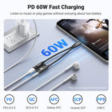UGREEN 2in1 USB C to 3.5mm Headphone & USB-C Charging Port for iPhones, Switch 2, Samsung Galaxy, iPad Pro/Air - CM721 25837