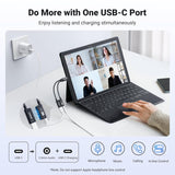 UGREEN 2in1 USB C to 3.5mm Headphone & USB-C Charging Port for iPhones, Switch 2, Samsung Galaxy, iPad Pro/Air - CM721 25837