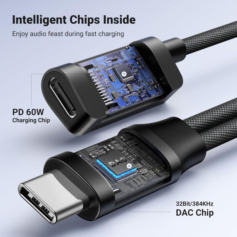 UGREEN 2in1 USB C to 3.5mm Headphone & USB-C Charging Port for iPhones, Switch 2, Samsung Galaxy, iPad Pro/Air - CM721 25837