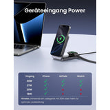 UGREEN 3 in 1 25W Qi2 Magnetic Wireless Charger for iPhone, AirPods & Apple Watch, Wall Charger Included - W707 45025