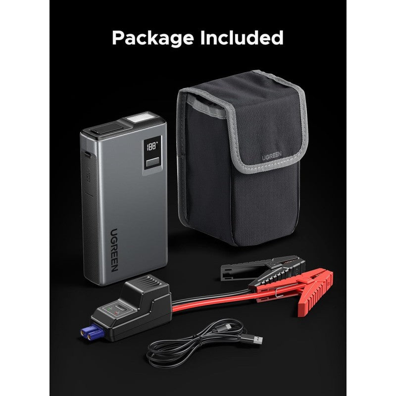 UGREEN 3-in-1 Portable Jump Starter – 1000A Peak, 12000mAh Power Bank, Emergency LED Light - ES702 35977