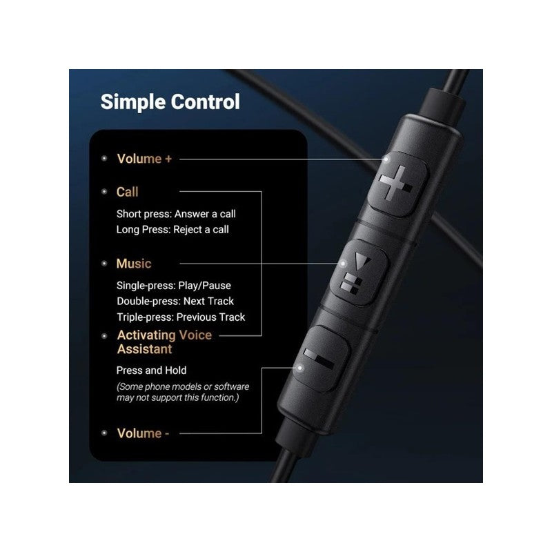 UGREEN 3.5mm Earbuds, Wired Earphones with Microphone and Volume Control, Noise Isolation, Powerful Bass - EP105 35753
