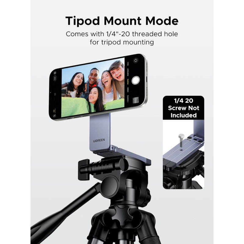 UGREEN 360 Degree Magnetic Phone Tripod, Aerospace Grade Aluminum, Multi-Mode, 118g Lightweight - LP962 75509