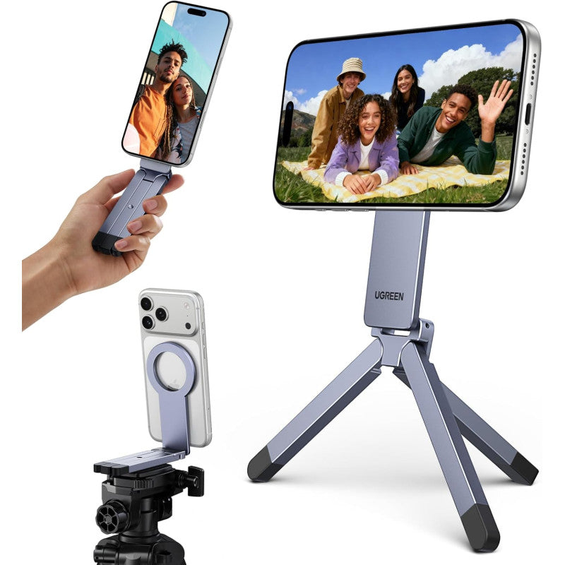 UGREEN 360 Degree Magnetic Phone Tripod, Aerospace Grade Aluminum, Multi-Mode, 118g Lightweight - LP962 75509
