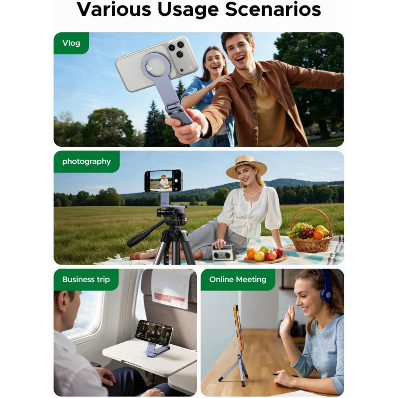 UGREEN 360 Degree Magnetic Phone Tripod, Aerospace Grade Aluminum, Multi-Mode, 118g Lightweight - LP962 75509
