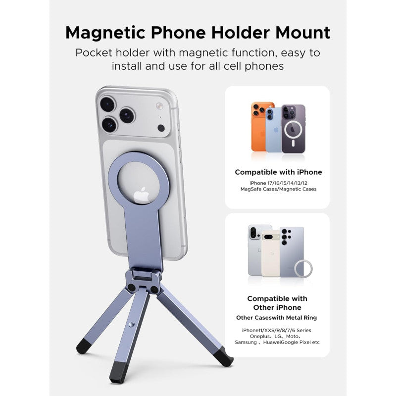 UGREEN 360 Degree Magnetic Phone Tripod, Aerospace Grade Aluminum, Multi-Mode, 118g Lightweight - LP962 75509