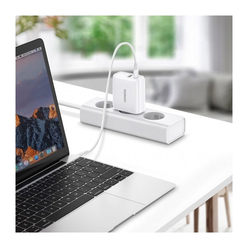 UGREEN 38W Dual-Port USB-A + USB-C Smart & Fast Charger for Phones, Tablets & Ipads - CD170 60468