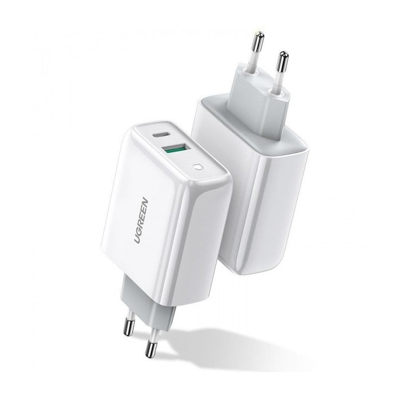 UGREEN 38W Dual-Port USB-A + USB-C Smart & Fast Charger for Phones, Tablets & Ipads - CD170 60468