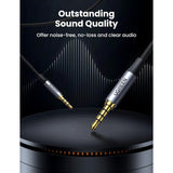 UGREEN 4-Pole HIFI AUX Cable, 3.5mm Male to Male, Mic Support, Available in 1M, 3M, 5M - AV183 10648 20785 90788