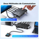 UGREEN 4K 2Ports HDMI KVM Switch Box, Control 2 PC’s Sharing Single Monitor and 4 ports - AK502 45452