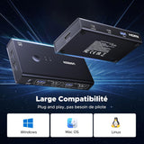 UGREEN 4K 2Ports HDMI KVM Switch Box, Control 2 PC’s Sharing Single Monitor and 4 ports - AK502 45452