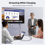 UGREEN 4K @ 60Hz 2in1Display + Charging USB-C to HDMI Cable with additional USB-C PD port allows charging - CM675 55330