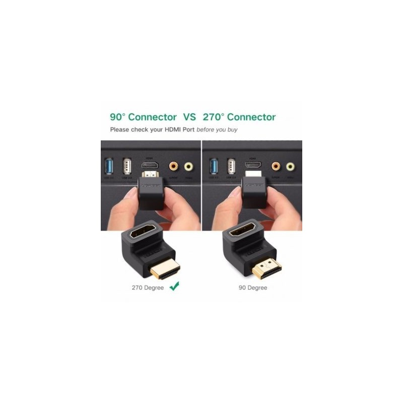 UGREEN 4k HDMI 2.0 Male to Female 90 Degree - HD112 20110