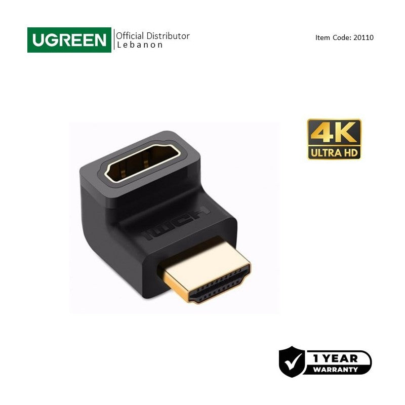 UGREEN 4k HDMI 2.0 Male to Female 90 Degree - HD112 20110