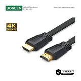 UGREEN 4K HDMI 2.0 Male to Male, Flat Cable more flexible, Fast connection, Available in 1.5M, 3M, 5M - ED015 50819 50820 50821