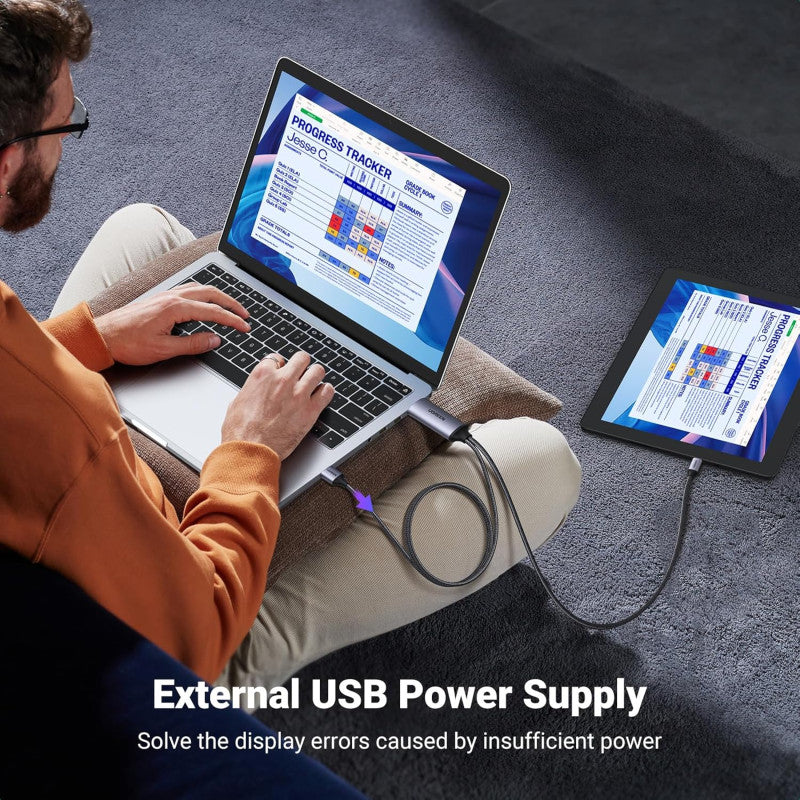 UGREEN 4K@60Hz Active HDMI to USB C Adapter Cable 2M with USB Power Unidirectional HDMI to Thunderbolt - CM773 35984A