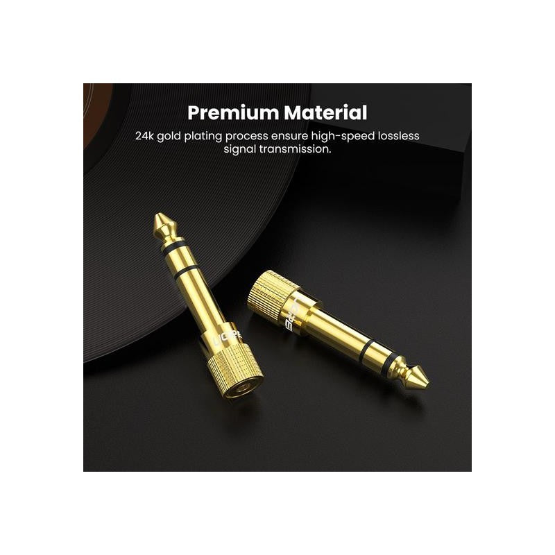 UGREEN 6.35mm Male To 3.5mm Female Adapter, Gold Plated Connector - 20503