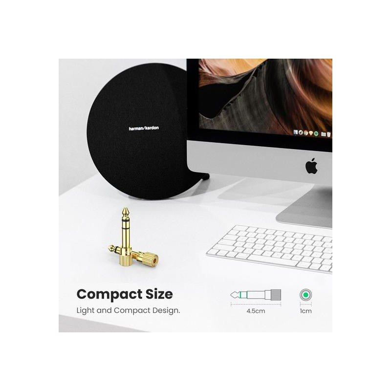 UGREEN 6.35mm Male To 3.5mm Female Adapter, Gold Plated Connector - 20503