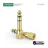 UGREEN 6.35mm Male To 3.5mm Female Adapter, Gold Plated Connector - 20503