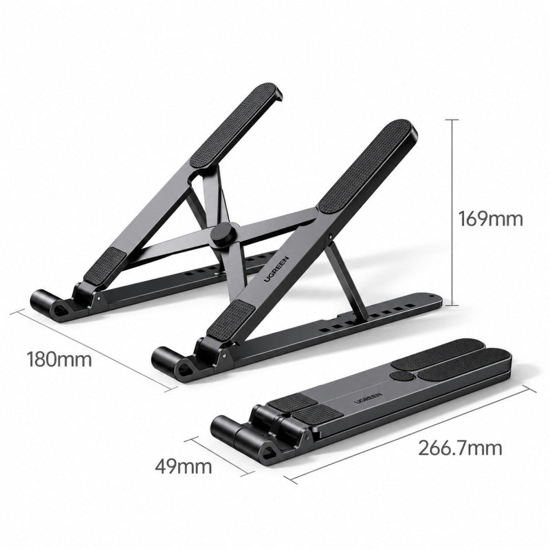 UGREEN Adjustable Laptop Stand, Foldable Ergonomic, 8-Level Height Adjustment, Stable Supports Laptops Up to 15.6" - LP977 55693