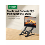 UGREEN Adjustable Laptop Stand, Foldable Ergonomic, 8-Level Height Adjustment, Stable Supports Laptops Up to 15.6" - LP977 55693