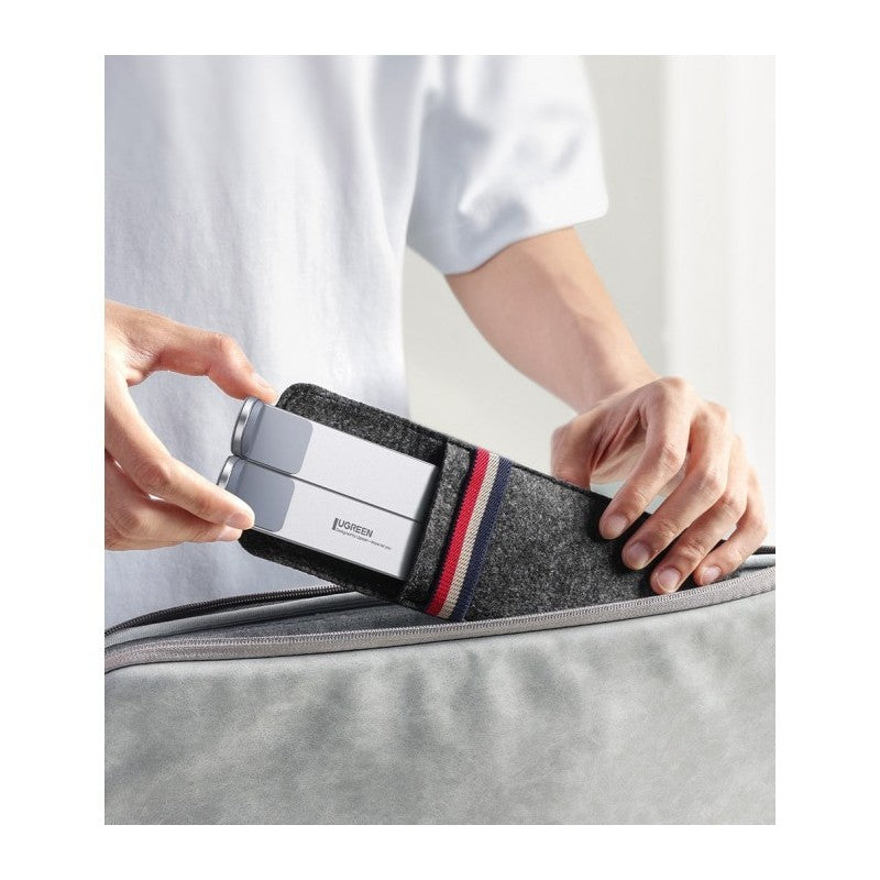 UGREEN Aluminum Laptop Stand Riser, Multiangle, Adjustable, Foldable & Ergonomic Design + Free Pocket - LP451 40289