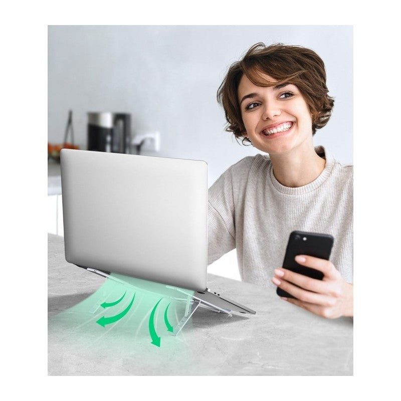 UGREEN Aluminum Laptop Stand Riser, Multiangle, Adjustable, Foldable & Ergonomic Design + Free Pocket - LP451 40289