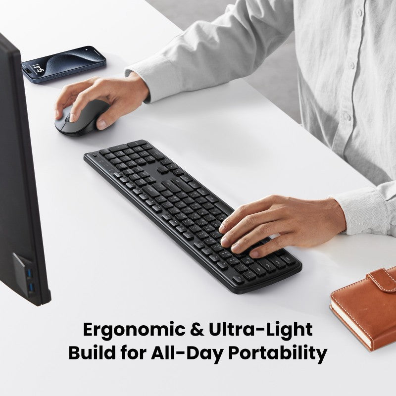 UGREEN Built Strong. Built Smart. Comfortable Wireless Eng/Arabic Keyboard& Mouse Combo - MK331 65781