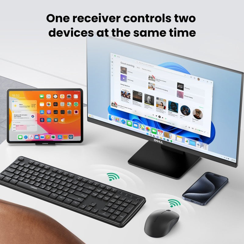 UGREEN Built Strong. Built Smart. Comfortable Wireless Eng/Arabic Keyboard& Mouse Combo - MK331 65781