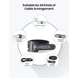 UGREEN Cable management Tie, easy to use, Durable & Flexible Design, Pack of 20Pcs - LP401 20245