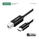 UGREEN Cable Printer USB-C to USB-B, 2M, Super Speed, Flexible & Durable - US241 50446