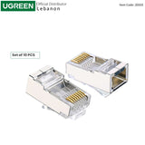 UGREEN Cat6 Connector Ethernet, Set 10pcs Cat6 Shielded Crystal Head RJ45 - NW111 20333