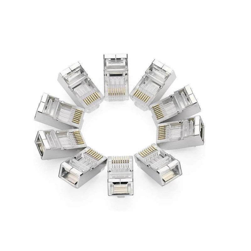 UGREEN Cat6 Connector Ethernet, Set 10pcs Cat6 Shielded Crystal Head RJ45 - NW111 20333