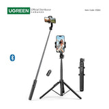 UGREEN Dual Function Selfie Stick & Tripod with Bluetooth Remote, Adjustable Height form 30.5cm to 157cm - LP586 15062