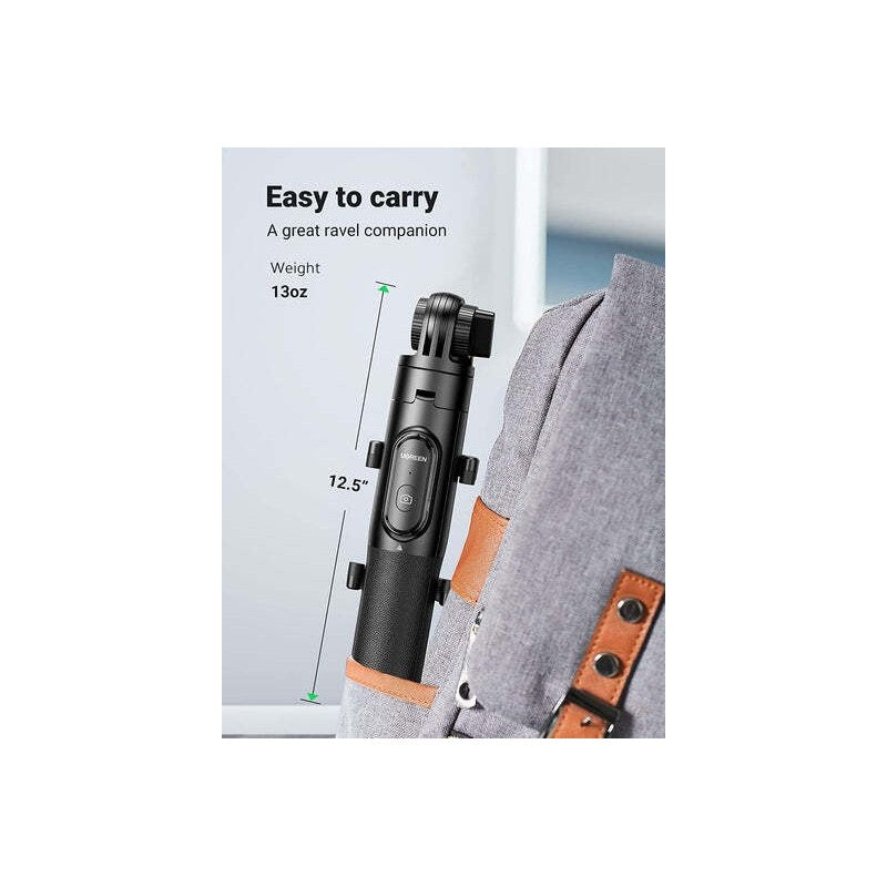 UGREEN Dual Function Selfie Stick & Tripod with Bluetooth Remote, Adjustable Height form 30.5cm to 157cm - LP586 15062