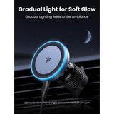 UGREEN Elite 15W Fast Wireless Car Charger, Qi2 Strong Magnetic Mount with LED Light for iPhone - W708 35970